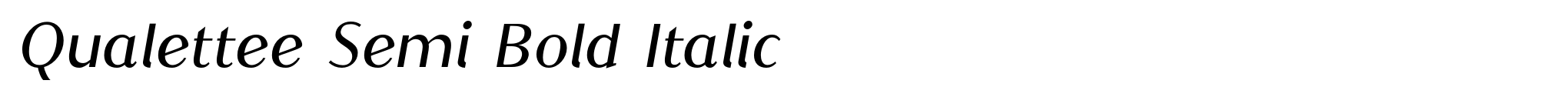 Qualettee Semi Bold Italic image
